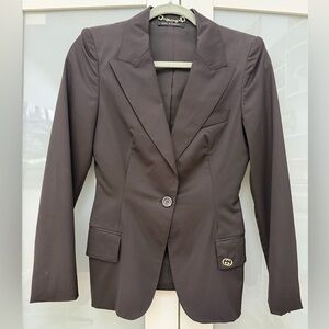 Classic Gucci Pant Suit in Midnight Brown